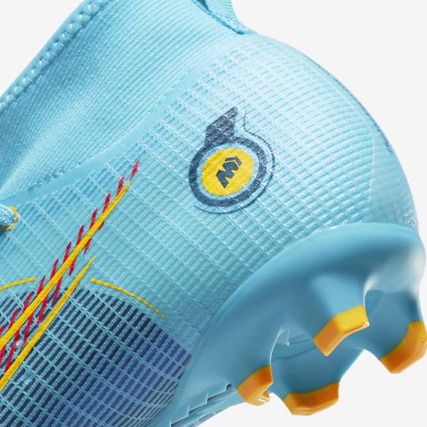 Botas de fútbol Nike Jr. Mercurial Superfly 8 Pro FG Younger and Older Firm-Grounds Niños Azules Naranjas | NK365IPL