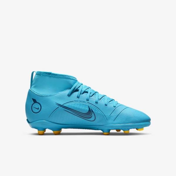 Botas de fútbol Nike Jr. Mercurial Superfly 8 Club MG Older Multi-Ground Niños Azules Naranjas | NK841ZUG