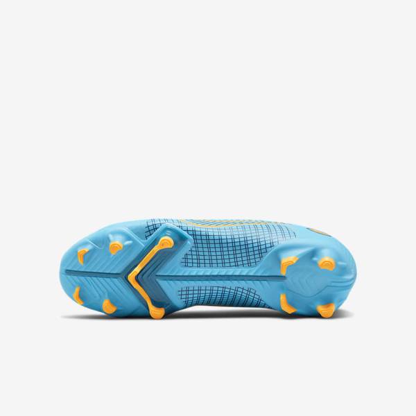 Botas de fútbol Nike Jr. Mercurial Vapor 14 Academy MG Older Multi-Ground Niños Azules Naranjas | NK263VHM