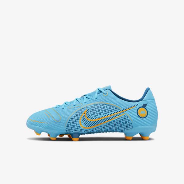 Botas de fútbol Nike Jr. Mercurial Vapor 14 Academy MG Older Multi-Ground Niños Azules Naranjas | NK263VHM