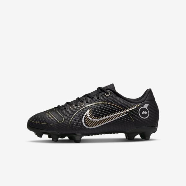 Botas de fútbol Nike Jr. Mercurial Vapor 14 Academy MG Older Multi-Ground Niños Negras Metal Plateadas Gris Metal Doradas | NK827HBV