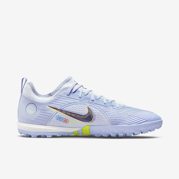 Botas de fútbol Nike Mercurial Air Zoom Vapor 14 Pro TF Turf Mujer Gris Azules Claro Azules | NK891BKI