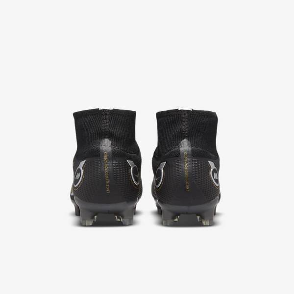 Botas de fútbol Nike Mercurial Superfly 8 Elite FG Firm-Grounds Mujer Negras Metal Plateadas Gris Metal Doradas | NK093HSE