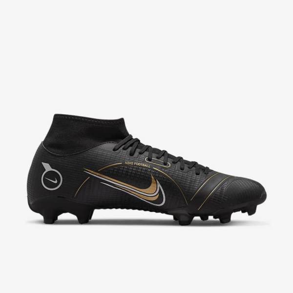 Botas de fútbol Nike Mercurial Superfly 8 Academy MG Multi-Grounds Mujer Negras Metal Plateadas Gris Metal Doradas | NK165ZES