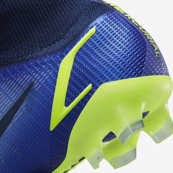 Botas de fútbol Nike Mercurial Superfly 8 Elite FG Firm-Grounds Hombre Azules | NK268UPR