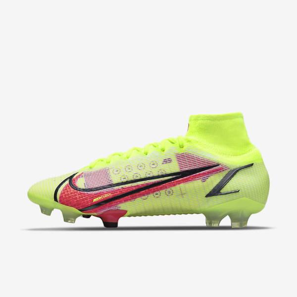 Botas de fútbol Nike Mercurial Superfly 8 Elite FG Firm-Grounds Hombre Negras Rojas Claro | NK278LCF