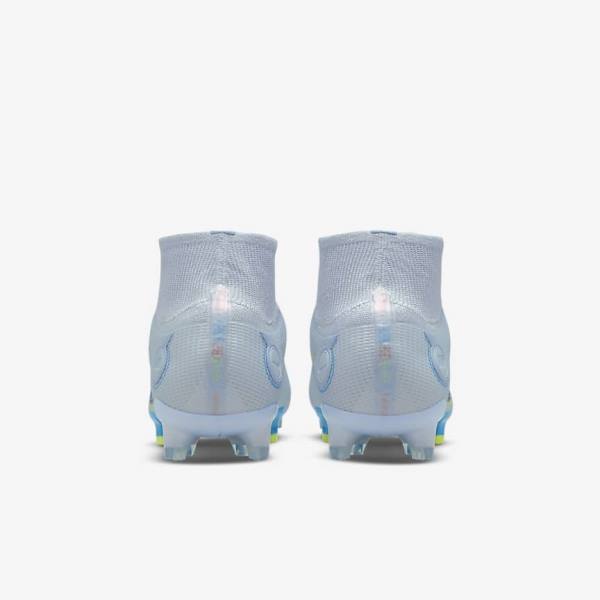 Botas de fútbol Nike Mercurial Superfly 8 Elite FG Firm-Grounds Hombre Gris Azules Claro Azules | NK452OFZ