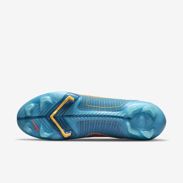 Botas de fútbol Nike Mercurial Superfly 8 Elite FG Firm-Grounds Hombre Azules Naranjas | NK465IKD