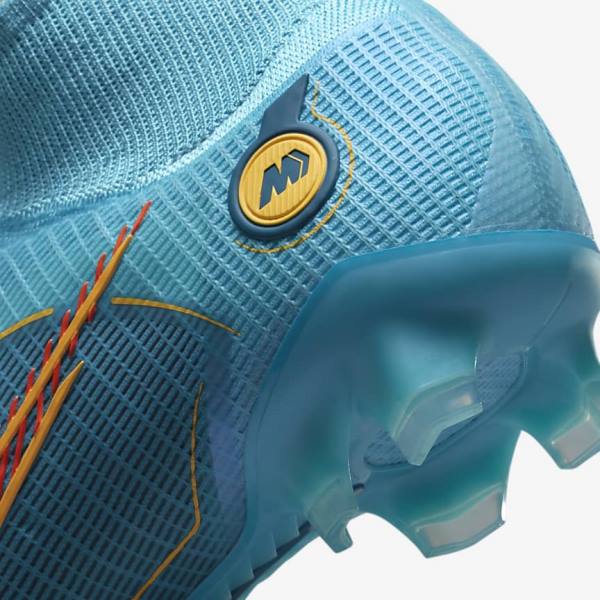 Botas de fútbol Nike Mercurial Superfly 8 Elite FG Firm-Grounds Hombre Azules Naranjas | NK465IKD