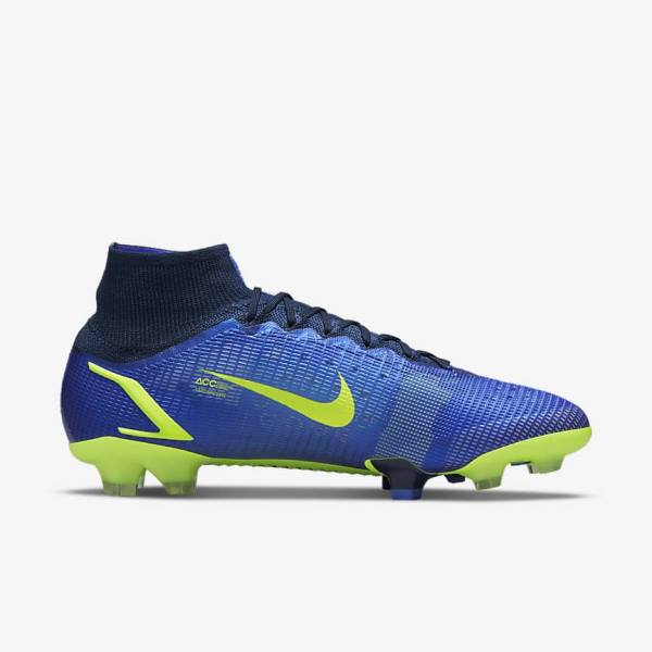 Botas de fútbol Nike Mercurial Superfly 8 Elite FG Firm-Grounds Mujer Azules | NK623NZA