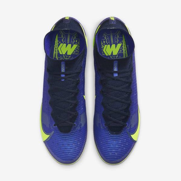 Botas de fútbol Nike Mercurial Superfly 8 Elite FG Firm-Grounds Mujer Azules | NK623NZA