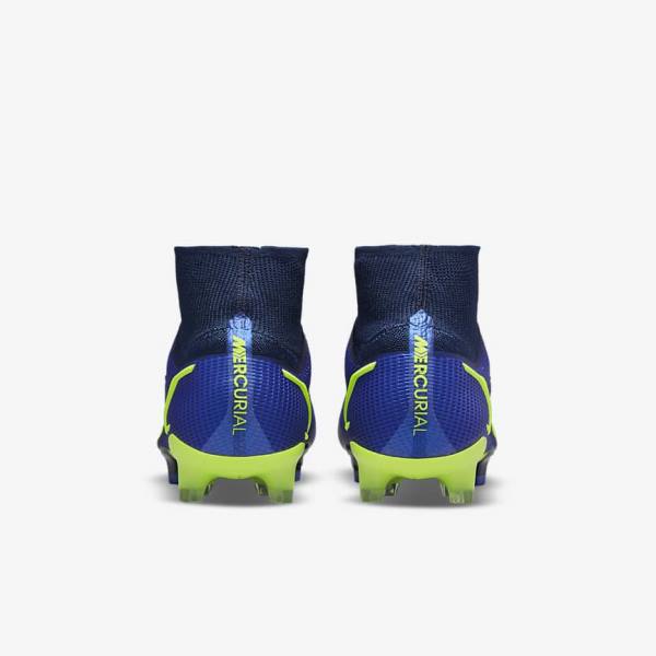 Botas de fútbol Nike Mercurial Superfly 8 Elite FG Firm-Grounds Mujer Azules | NK623NZA