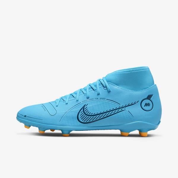 Botas de fútbol Nike Mercurial Superfly 8 Club MG Multi-Grounds Hombre Azules Naranjas | NK723OGM