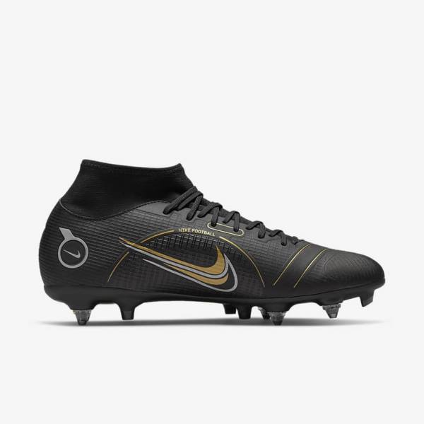 Botas de fútbol Nike Mercurial Superfly 8 Academy SG-PRO Anti-Clog Traction Soft-Grounds Hombre Negras Metal Plateadas Gris Metal Doradas | NK723TXW