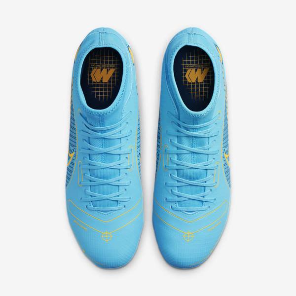 Botas de fútbol Nike Mercurial Superfly 8 Academy MG Multi-Grounds Mujer Azules Naranjas | NK907PWI