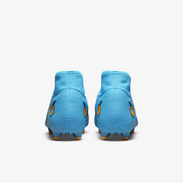 Botas de fútbol Nike Mercurial Superfly 8 Academy MG Multi-Grounds Mujer Azules Naranjas | NK907PWI