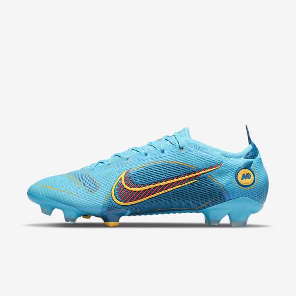 Botas de fútbol Nike Mercurial Vapor 14 Elite FG Firm-Grounds Hombre Azules Naranjas | NK150VXF