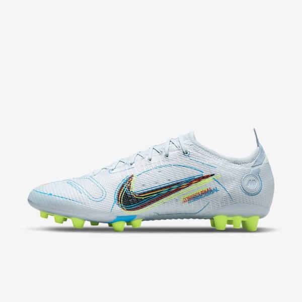 Botas de fútbol Nike Mercurial Vapor 14 Elite AG Artificial-Grounds Hombre Gris Azules Claro Naranjas Azules | NK184MZT