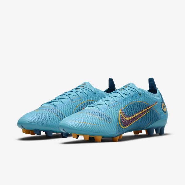 Botas de fútbol Nike Mercurial Vapor 14 Elite AG Artificial-Grounds Hombre Azules Naranjas | NK603WPJ