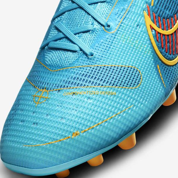 Botas de fútbol Nike Mercurial Vapor 14 Elite AG Artificial-Grounds Hombre Azules Naranjas | NK603WPJ