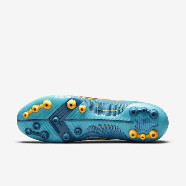 Botas de fútbol Nike Mercurial Vapor 14 Elite AG Artificial-Grounds Mujer Azules Naranjas | NK683QZM