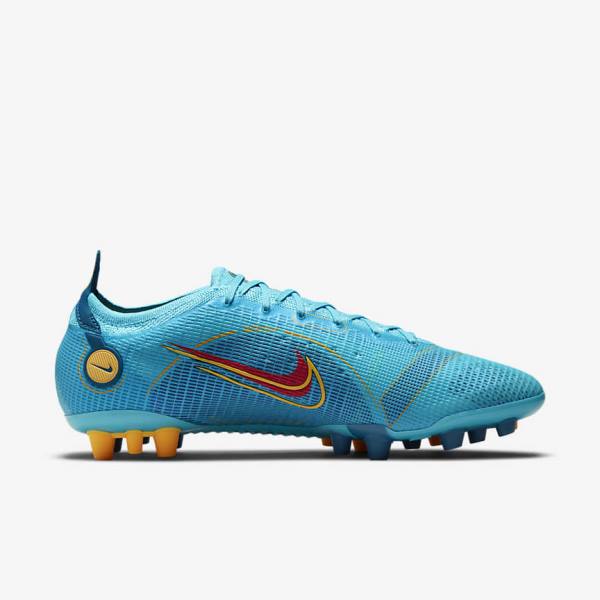 Botas de fútbol Nike Mercurial Vapor 14 Elite AG Artificial-Grounds Mujer Azules Naranjas | NK683QZM