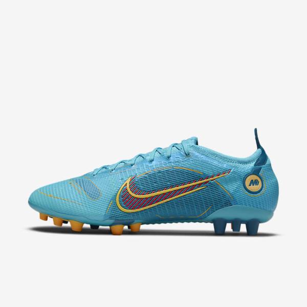 Botas de fútbol Nike Mercurial Vapor 14 Elite AG Artificial-Grounds Mujer Azules Naranjas | NK683QZM