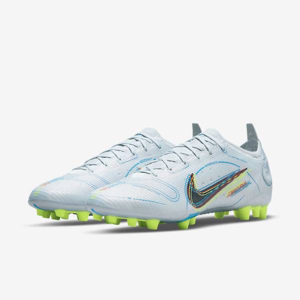 Botas de fútbol Nike Mercurial Vapor 14 Elite AG Artificial-Grounds Mujer Gris Azules Claro Naranjas Azules | NK905SGY