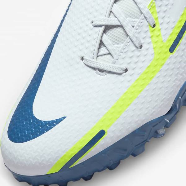 Botas de fútbol Nike Phantom GT2 Academy Dynamic Fit TF Turf Hombre Gris Azules Claro Azules Oscuro | NK059JBU