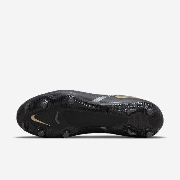 Botas de fútbol Nike Phantom GT2 Academy MG Multi-Ground Hombre Negras Metal Doradas Gris Oscuro Metal Gris Oscuro | NK412CEB