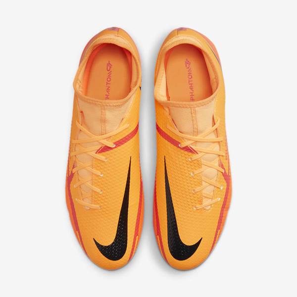 Botas de fútbol Nike Phantom GT2 Academy Dynamic Fit MG Multi-Ground Mujer Naranjas Rojas Claro Negras | NK537FGB