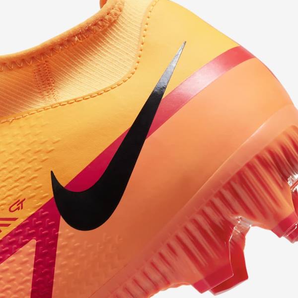 Botas de fútbol Nike Phantom GT2 Academy Dynamic Fit MG Multi-Ground Mujer Naranjas Rojas Claro Negras | NK537FGB