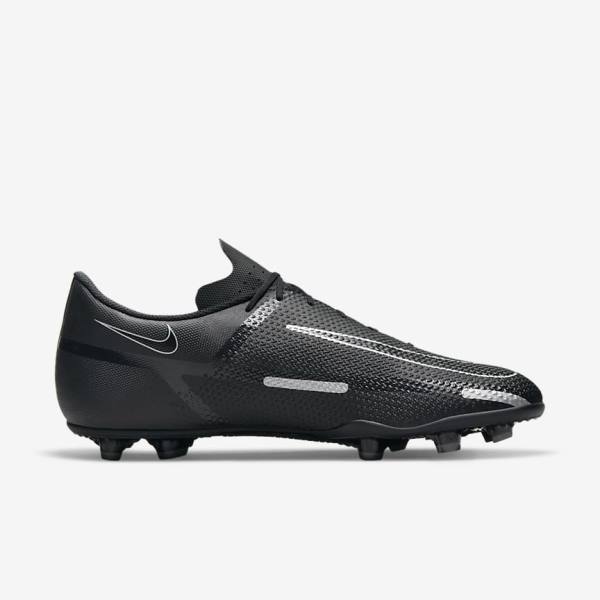 Botas de fútbol Nike Phantom GT2 Club MG Multi-Ground Mujer Negras Gris Oscuro Metal Plateadas | NK273LFX