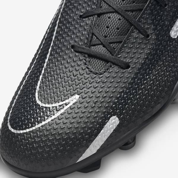 Botas de fútbol Nike Phantom GT2 Club MG Multi-Ground Mujer Negras Gris Oscuro Metal Plateadas | NK273LFX