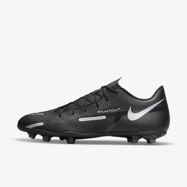 Botas de fútbol Nike Phantom GT2 Club MG Multi-Ground Mujer Negras Gris Oscuro Metal Plateadas | NK273LFX