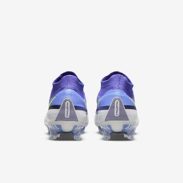 Botas de fútbol Nike Phantom GT2 Dynamic Fit Elite FG Firm-Ground Hombre Azules Gris | NK409ECG