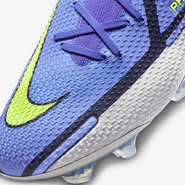 Botas de fútbol Nike Phantom GT2 Dynamic Fit Elite FG Firm-Ground Hombre Azules Gris | NK409ECG