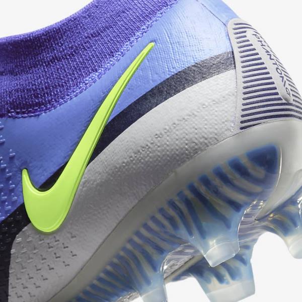 Botas de fútbol Nike Phantom GT2 Dynamic Fit Elite FG Firm-Ground Hombre Azules Gris | NK409ECG