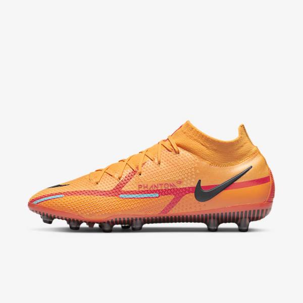 Botas de fútbol Nike Phantom GT2 Dynamic Fit Elite AG-Pro Artificial-Grass Mujer Naranjas Rojas Claro Negras | NK512ANG