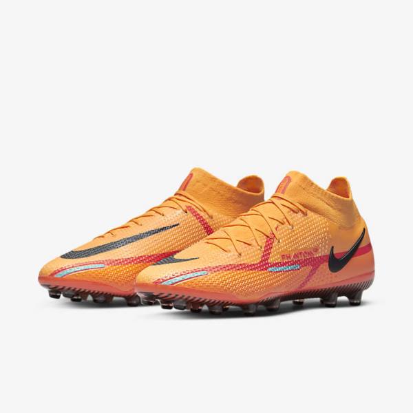 Botas de fútbol Nike Phantom GT2 Dynamic Fit Elite AG-Pro Artificial-Grass Hombre Naranjas Rojas Claro Negras | NK634XWF