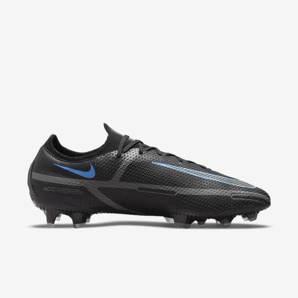 Botas de fútbol Nike Phantom GT2 Elite FG Firm-Ground Mujer Negras Gris | NK019RMC