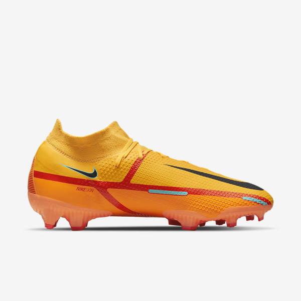 Botas de fútbol Nike Phantom GT2 Pro Dynamic Fit FG Firm-Ground Hombre Naranjas Rojas Claro Negras | NK046AYM