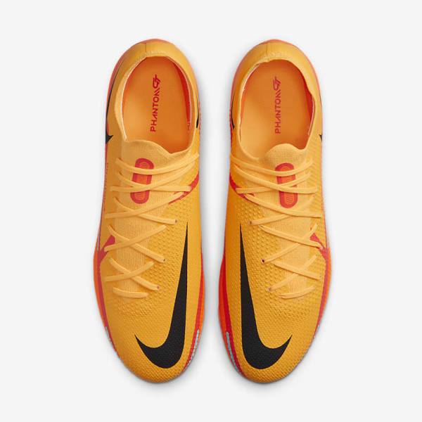 Botas de fútbol Nike Phantom GT2 Pro FG Firm-Ground Mujer Naranjas Rojas Claro Negras | NK178VDP