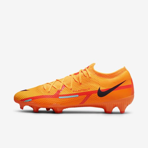 Botas de fútbol Nike Phantom GT2 Pro FG Firm-Ground Mujer Naranjas Rojas Claro Negras | NK178VDP