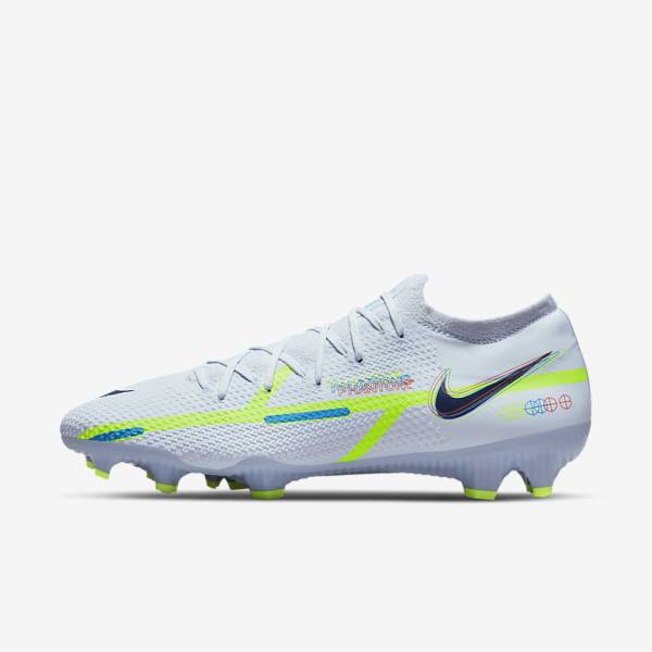 Botas de fútbol Nike Phantom GT2 Pro FG Firm-Ground Mujer Gris Azules Claro | NK768FQP