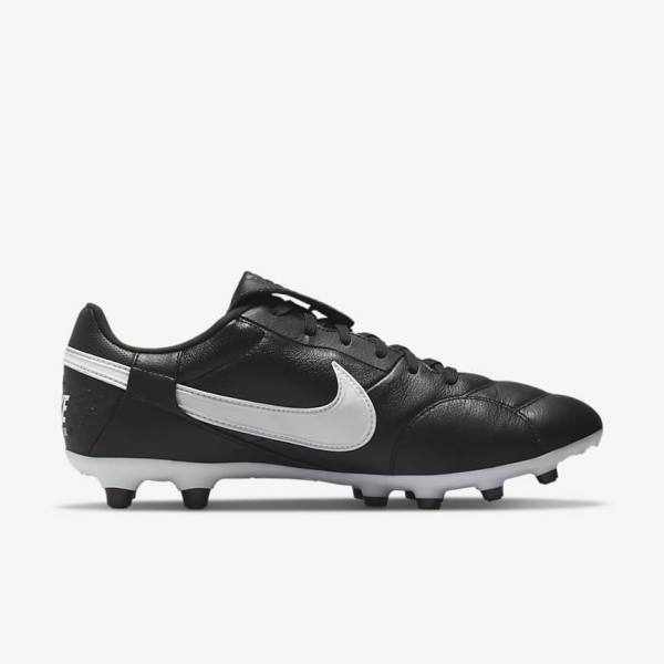 Botas de fútbol Nike The Premier 3 FG Firm-Grounds Hombre Negras Blancas | NK182GPU