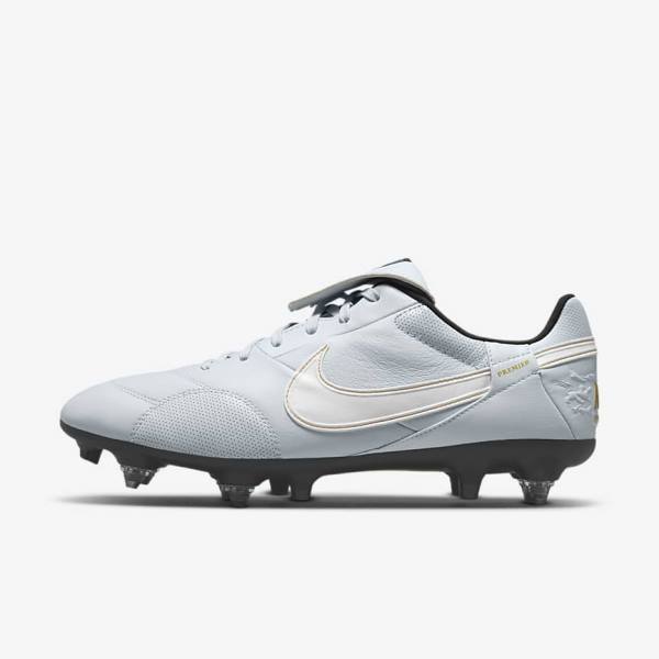 Botas de fútbol Nike The Premier 3 SG-PRO Anti-Clog Traction Soft-Ground Hombre Plateadas Negras Metal Doradas Blancas | NK074IFZ