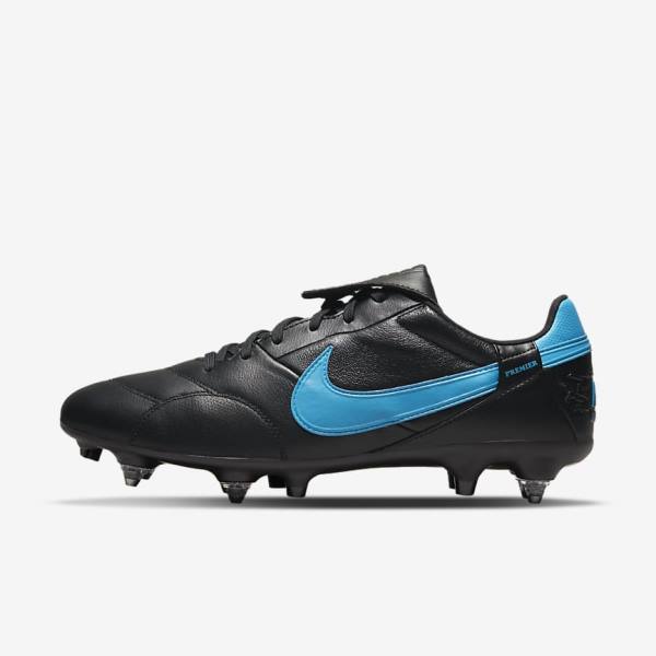 Botas de fútbol Nike The Premier 3 SG-PRO Anti-Clog Traction Soft-Ground Hombre Negras Azules | NK702PYI