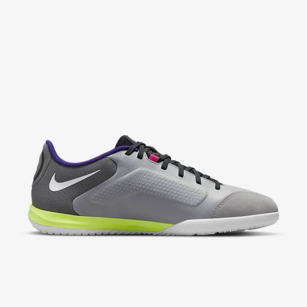 Botas de fútbol Nike Tiempo Legend 9 Academy IC Indoor-Court Mujer Gris Claro Blancas | NK897LWF