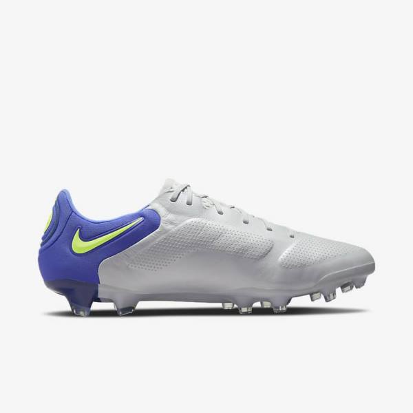 Botas de fútbol Nike Tiempo Legend 9 Elite FG Firm-Ground Mujer Gris Azules | NK103TLF